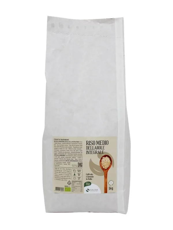 Riso dellarole integrale bio – chicco medio – 5kg