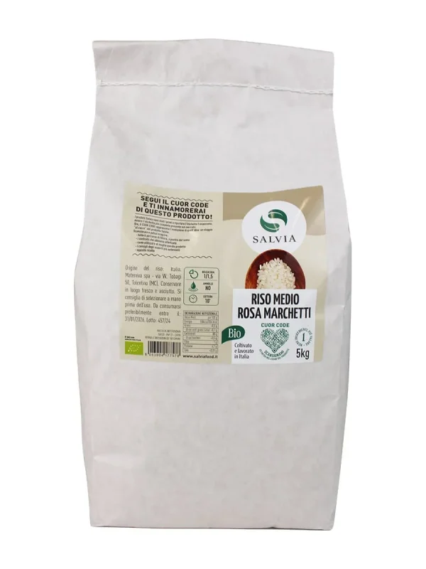 Riso rosa marchetti bianco bio – chicco medio – 5kg