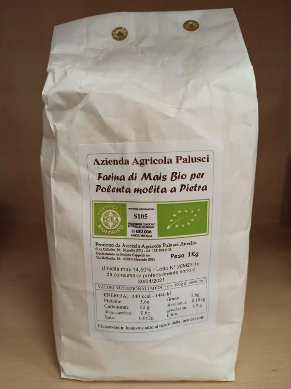 Farina di mais bio 1kg GM