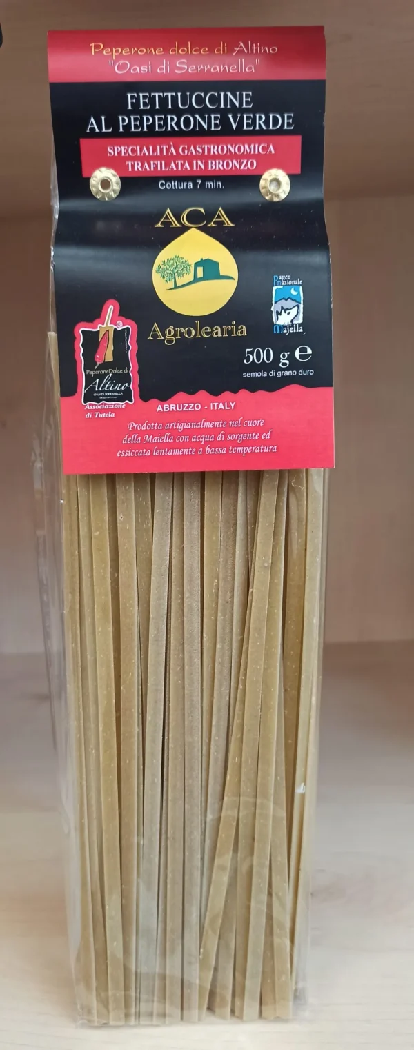 Fettuccine al peperone verde 500 gr // Aca Agrolearia GM
