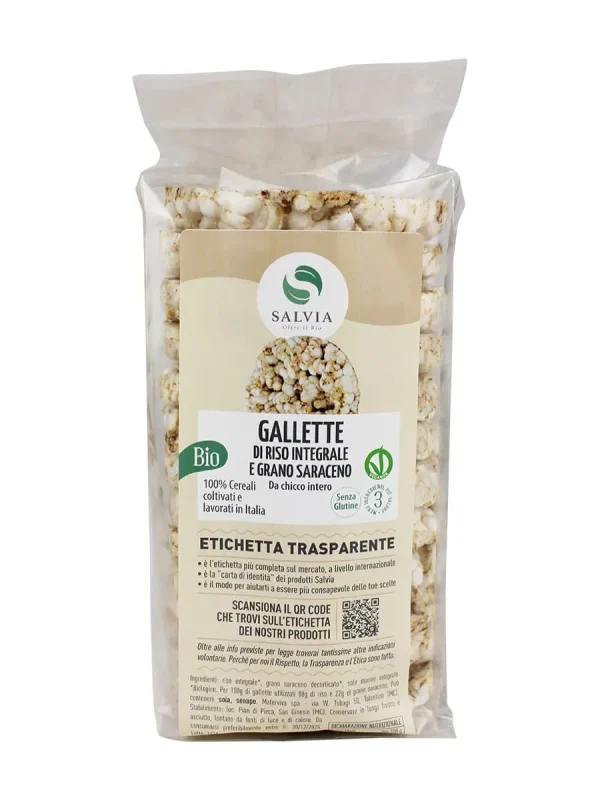 Gallette di riso integrale & grano saraceno bio – 80g