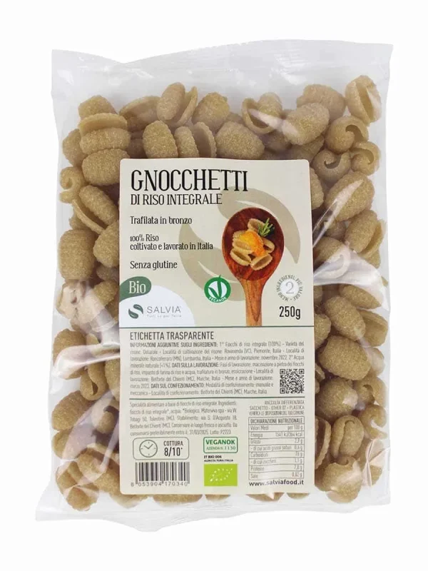 Gnocchetti di riso integrale bio – senza glutine – 250g