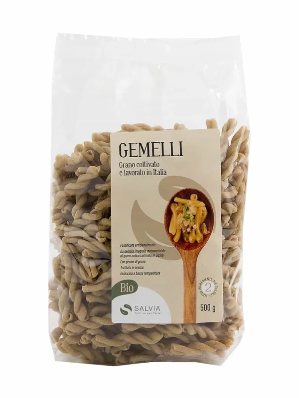Gemelli integrali di grano duro bio – 500g