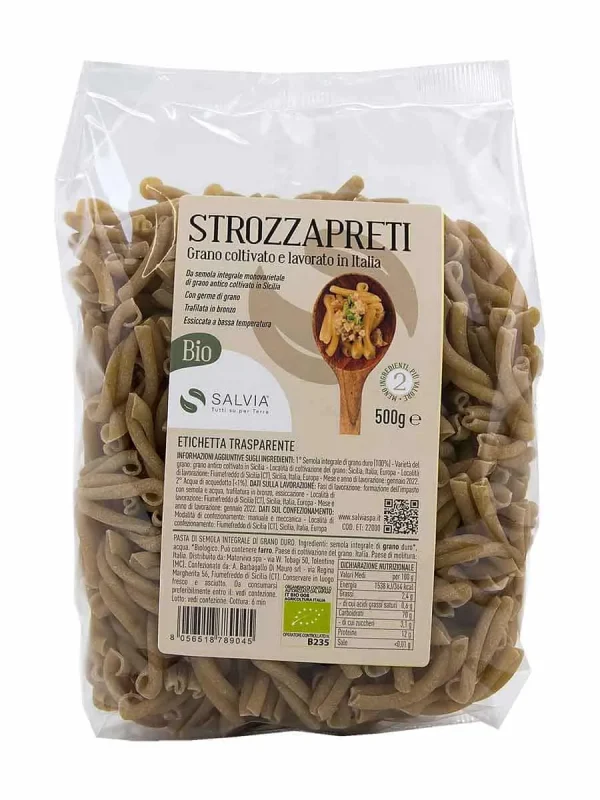 Strozzapreti integrali di grano duro bio – 500g