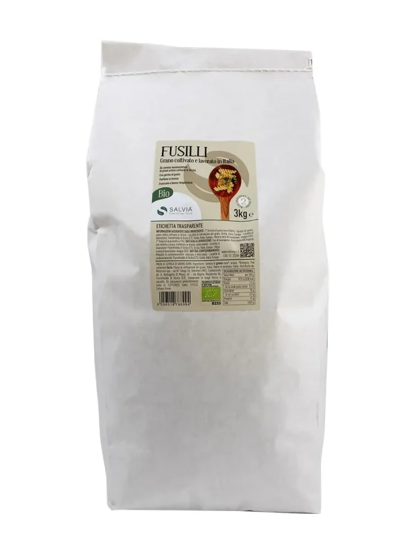 Fusilli di semola di grano duro bio – 3kg