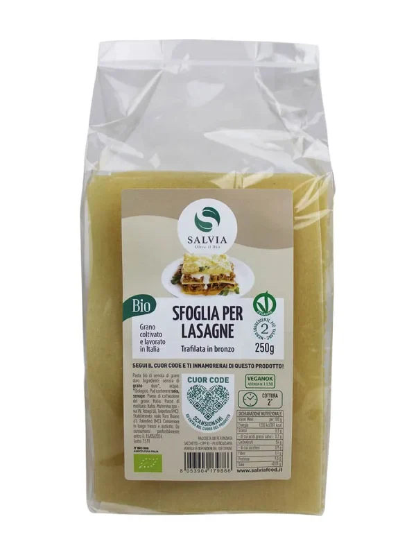 Sfoglia di grano duro bio per lasagne – 250g