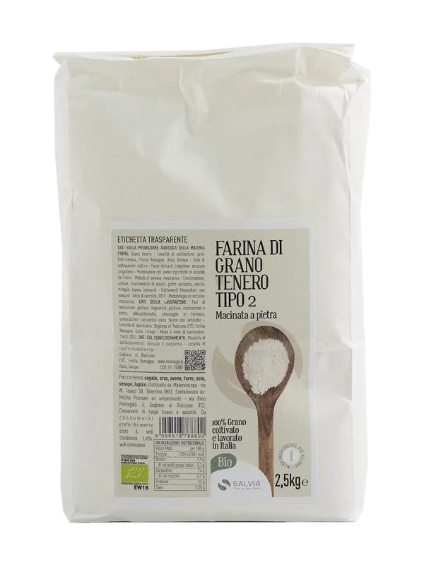 Farina di grano tenero bio – tipo 2 – 2,5kg