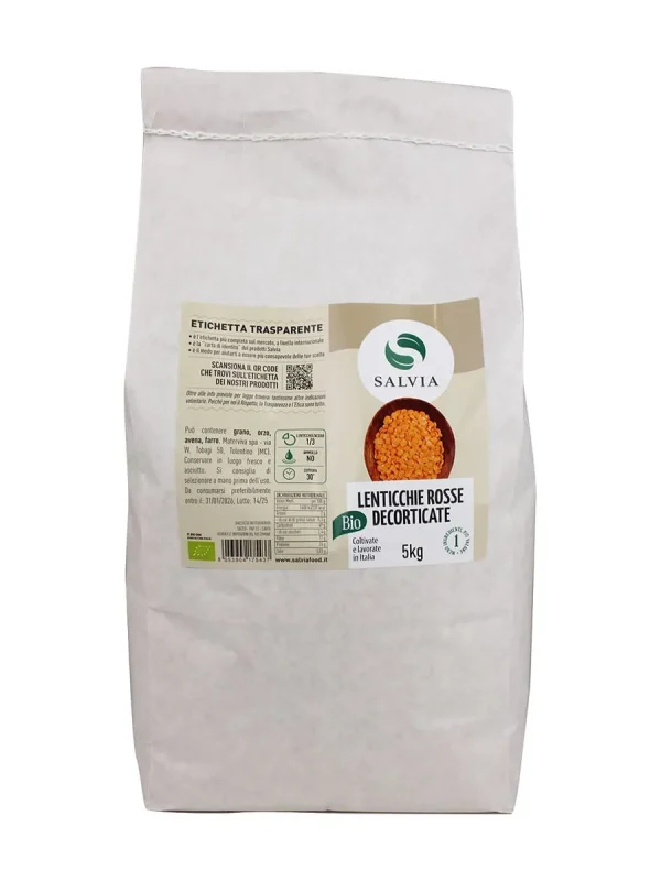 Lenticchie rosse decorticate bio 5kg