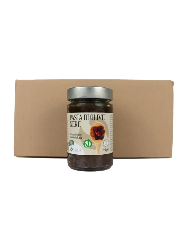 Pasta di olive nere bio – 190g – cartone 12 pz