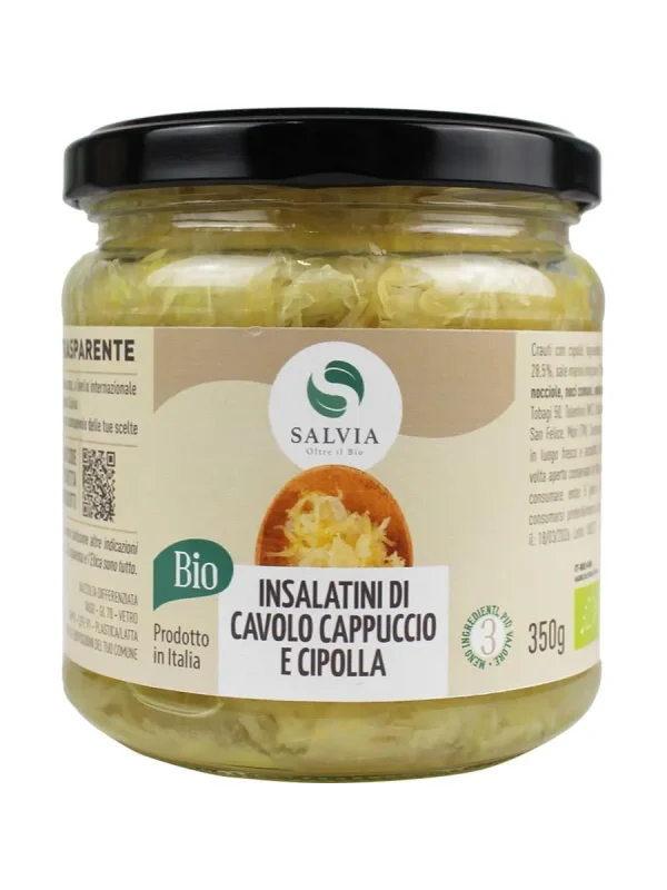 Insalatini di cavolo cappuccio & cipolla bio – 350g