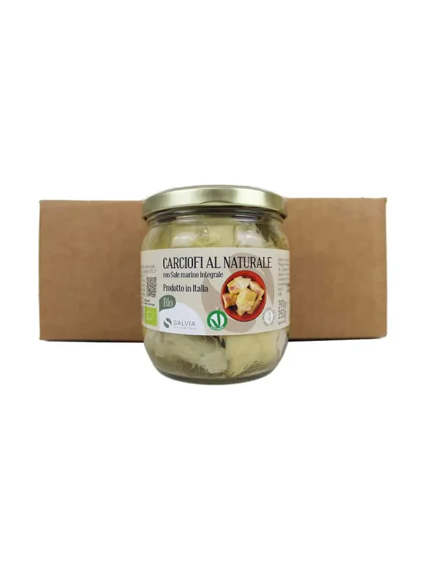 Carciofi al naturale bio – 250g – cartone 6 pz