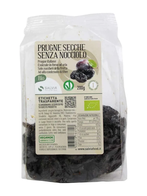 Prugne secche italiane senza nocciolo bio – 200g