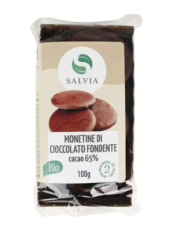 Monetine di cioccolato fondente 65% bio – 100g