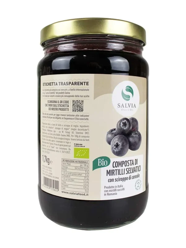 Composta di mirtilli selvatici bio – 1,7kg
