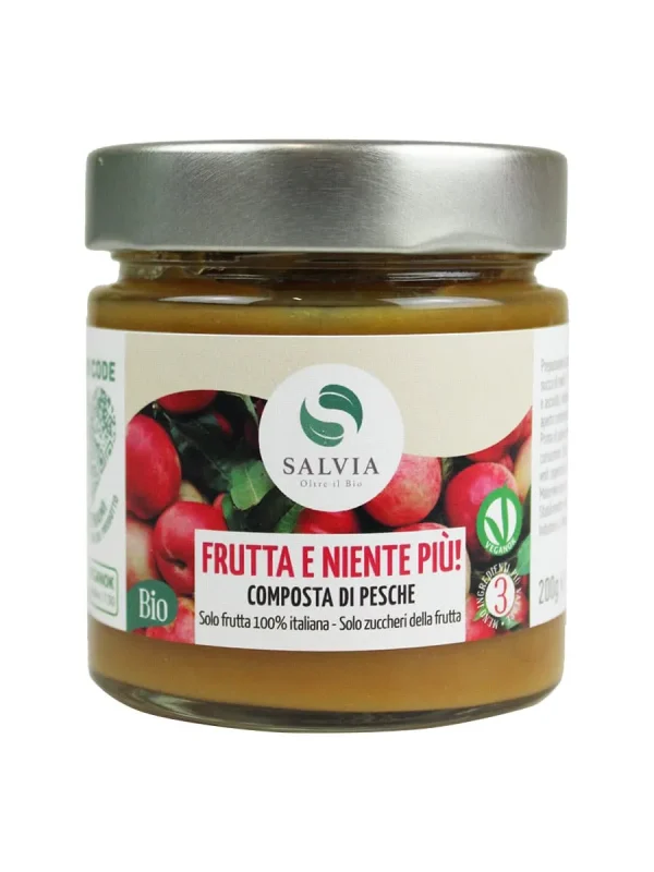 Composta di pesche bio – 100% frutta & niente più! – 200g