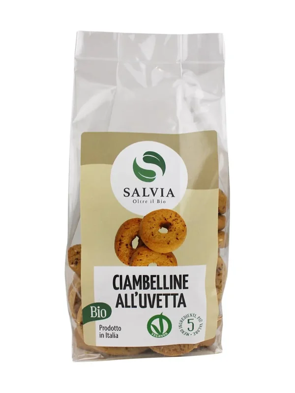 Ciambelline all’uvetta bio – 200g