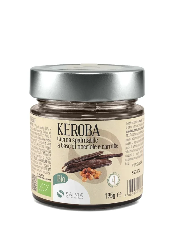 Keroba – crema spalmabile di nocciole & carrube bio 195g