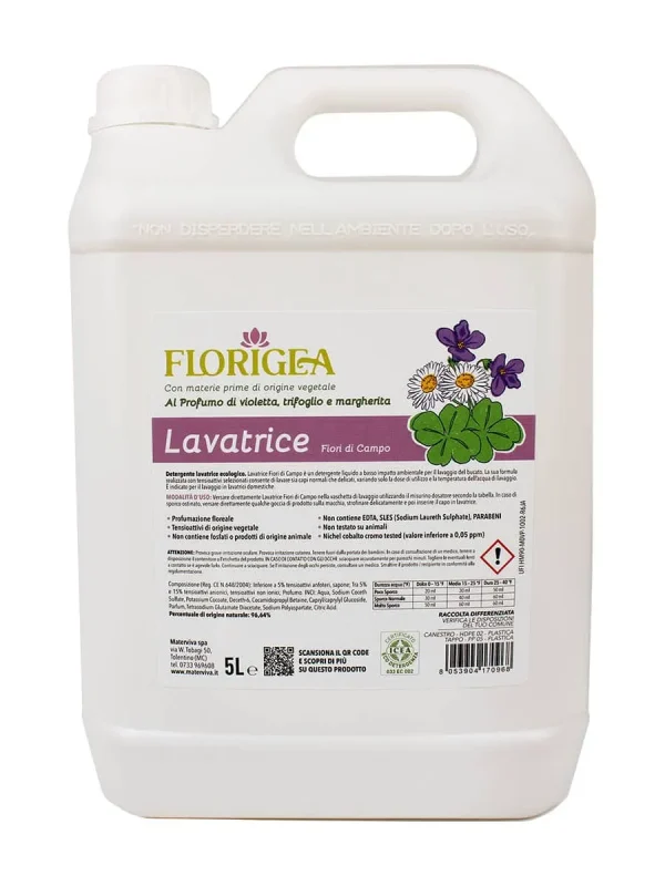 Detersivo lavatrice ecologico fiori di campo – 5l