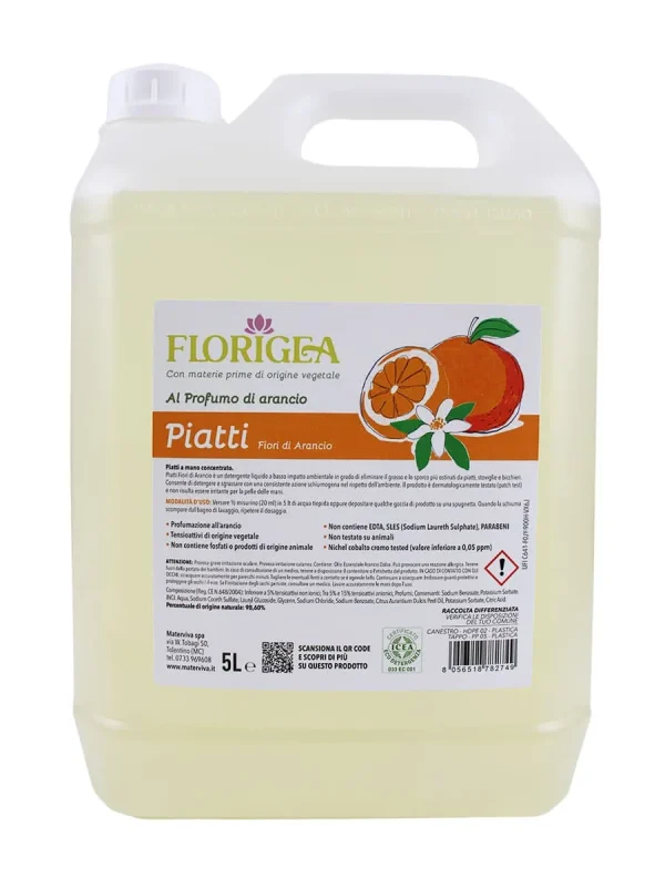 Detersivo piatti ecologico concentrato all’arancio – 5l