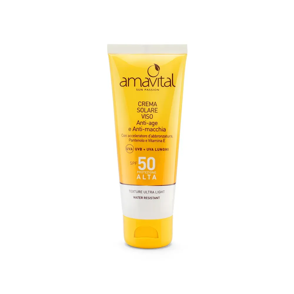 Crema solare viso antimacchia SPF50 Sun Passion Amavital - immagine 2