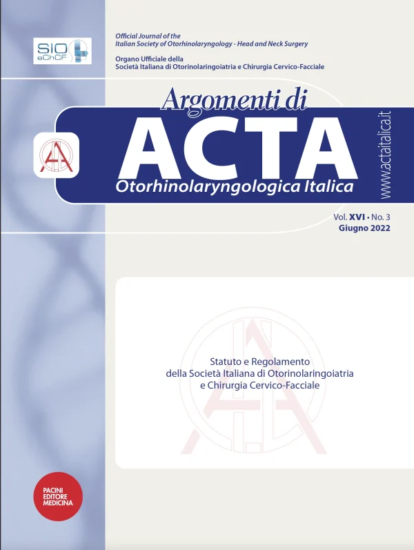 Statuto e Regolamento della Società Italiana di Otorinolaringoiatria e Chirurgia Cervico-Facciale 2022