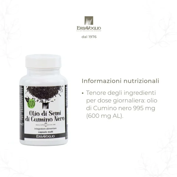 Olio di Semi di Cumino Nero Bio Capsule Molli - immagine 3