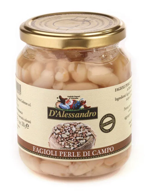 Fagioli perle di campo lessi al naturale D’Alessandro (350g) GM