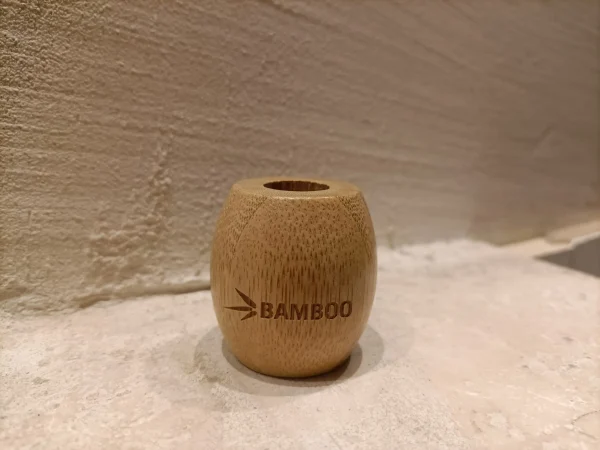 Base porta spazzolino in bambù - immagine 2