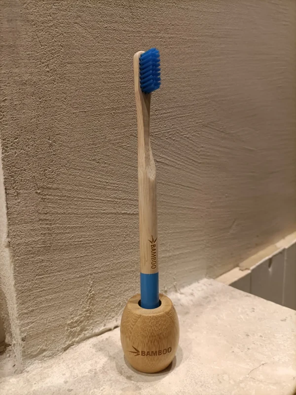 Base porta spazzolino in bambù - immagine 3