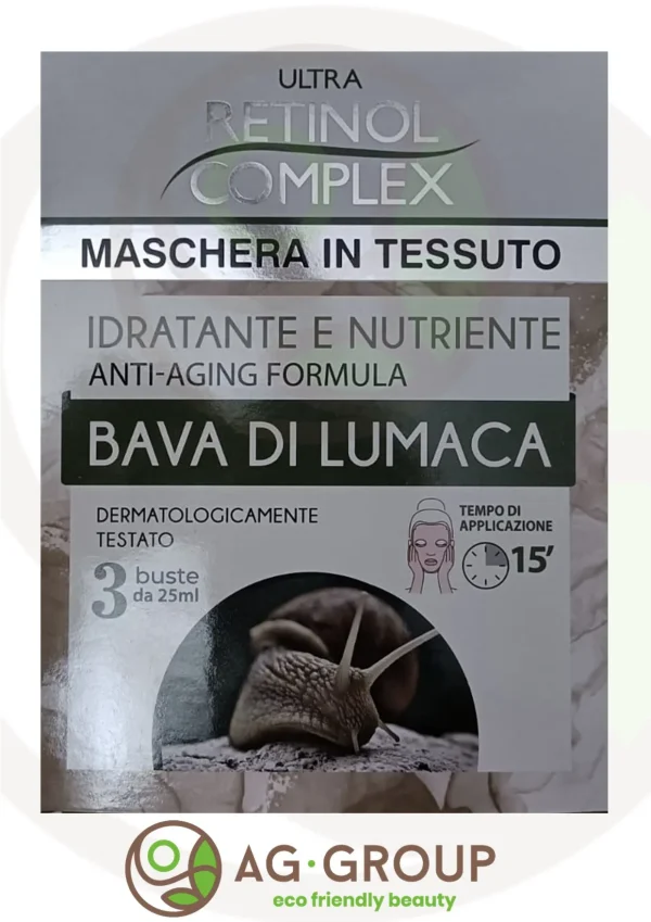Maschera in tessuto alla bava di lumaca