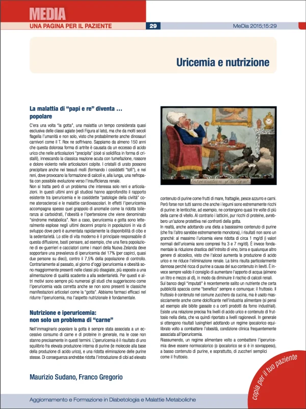 Uricemia e Nutrizione