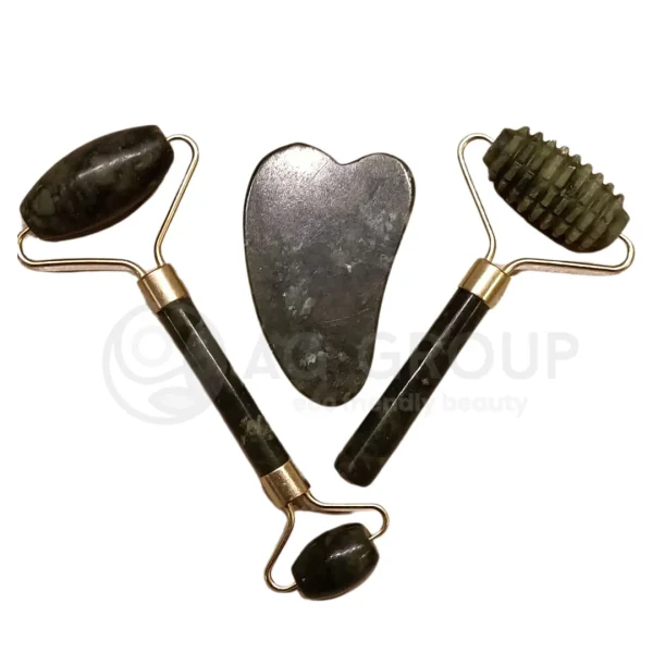 Set  3 in 1 pietra di giada massaggio viso