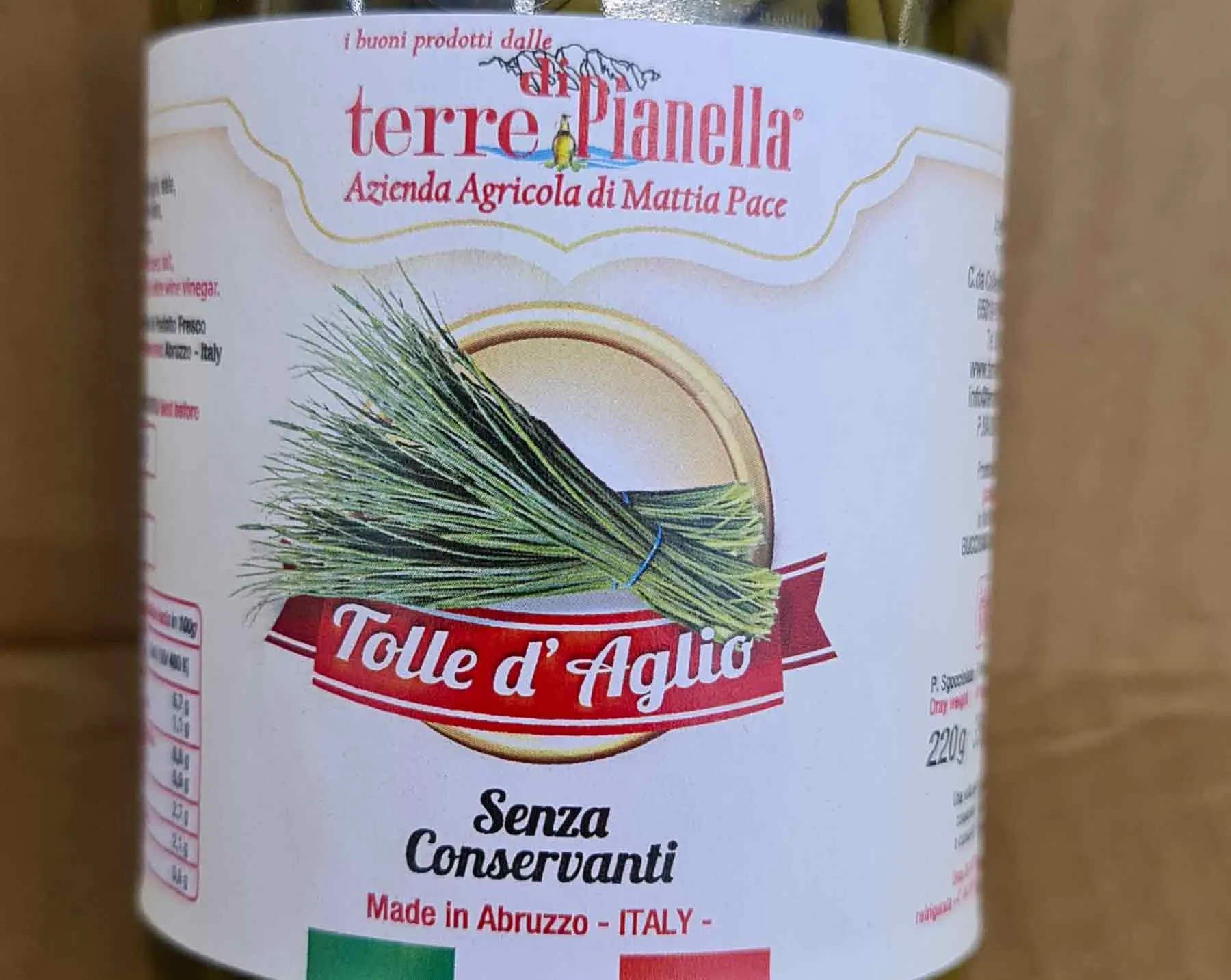 Tolle d’aglio sott’olio (Terre di Pianella) 350g GM