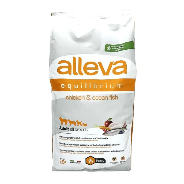 Alleva Equilibrium per cani di tutte le taglie: Pollo Fresco e Pesce Oceanico kg 2