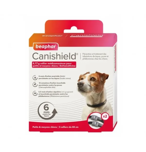 Canishield – 1Collare Antiparassitario 48 cm cani piccola e media taglia
