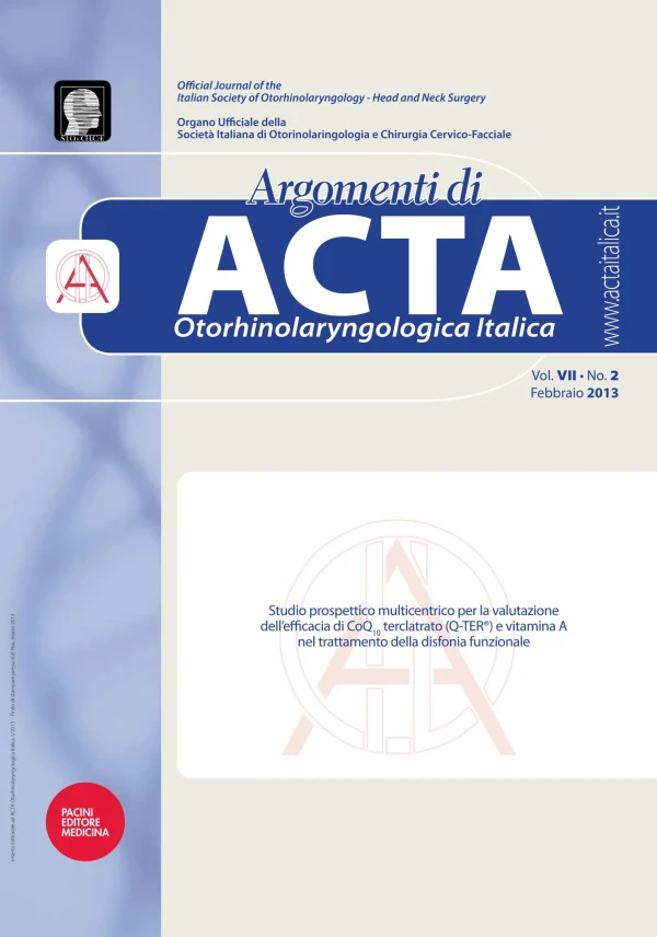 Argomenti di ACTA ORL (n. 2/2013)