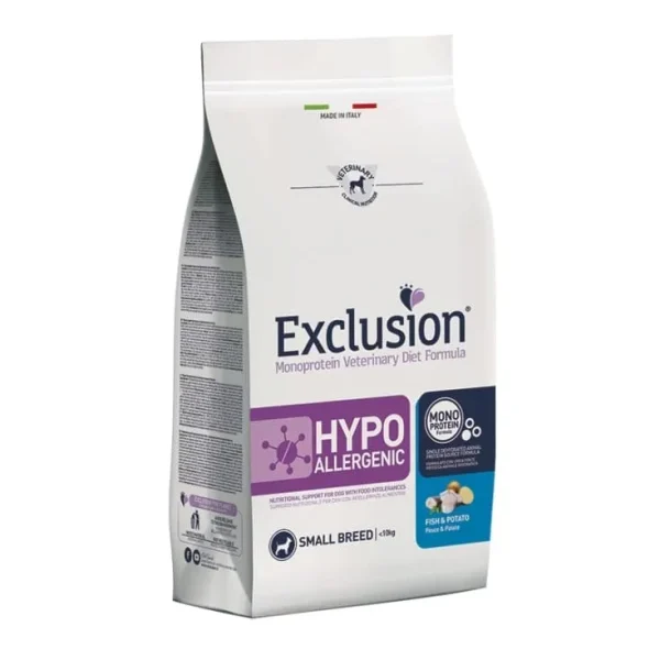Exclusion Hypoallergenic Small Breed Pesce e Patate kg.2