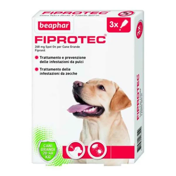 Fiprotec Antiparassitario pulci e zecche Spot-On Cani 20-40 Kg 3 pip