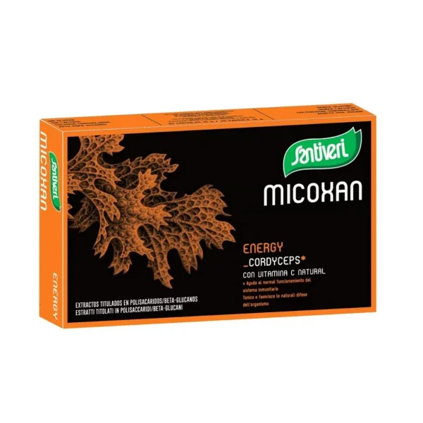 Micoxan Energy 40 caps, a base di Cordyceps, azione tonica e rinvigorente. Santiveri