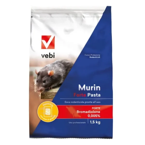 VEBI MURIN FORTE PASTA ESCA RODENTICIDA PRONTA ALL`USO 1,5kg