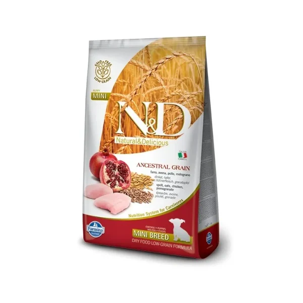 FARMINA- N&D – POLLO e MELOGRANO puppy Mini 2,5kg