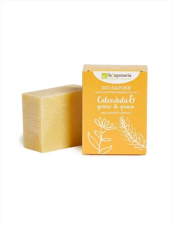 Sapone solido calendula e germe di grano, 100 gr. La Saponaria