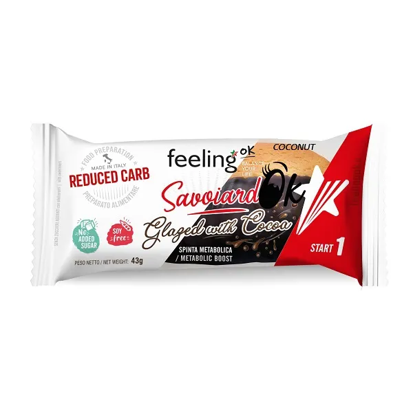 SavoiardOK Glassato al Cacao 43g +protein – Feeling Ok - immagine 2