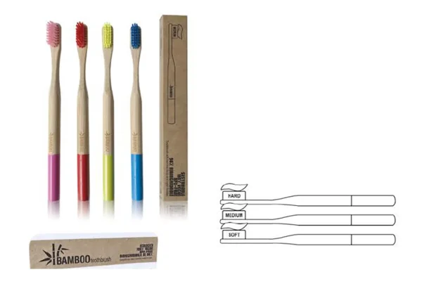 Spazzolino da denti Bambù medio rigido – Biodegradabile