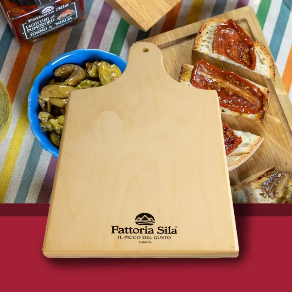 Tagliere Quadrato in Legno firmato Fattoria Sila