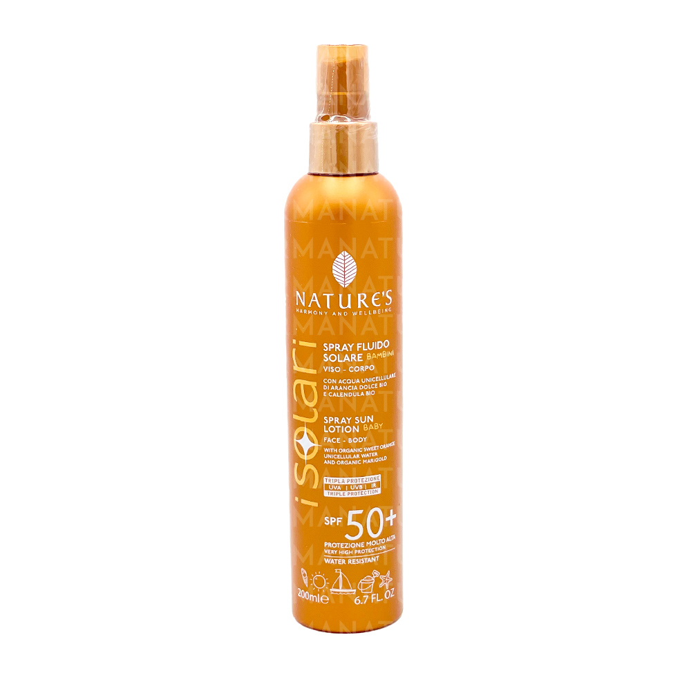 Spray Fluido Bambini SPF50+ 200ml – NATURE’S