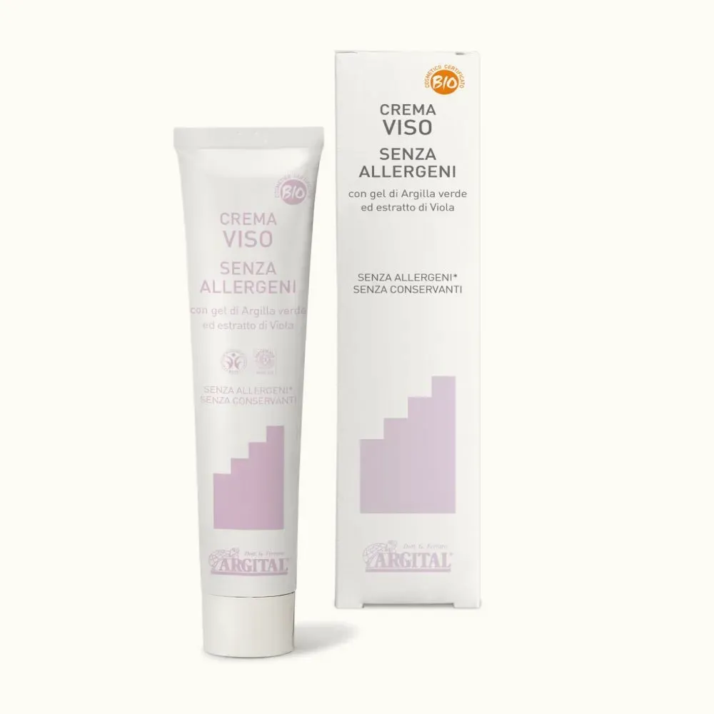 Crema viso senza allergeni