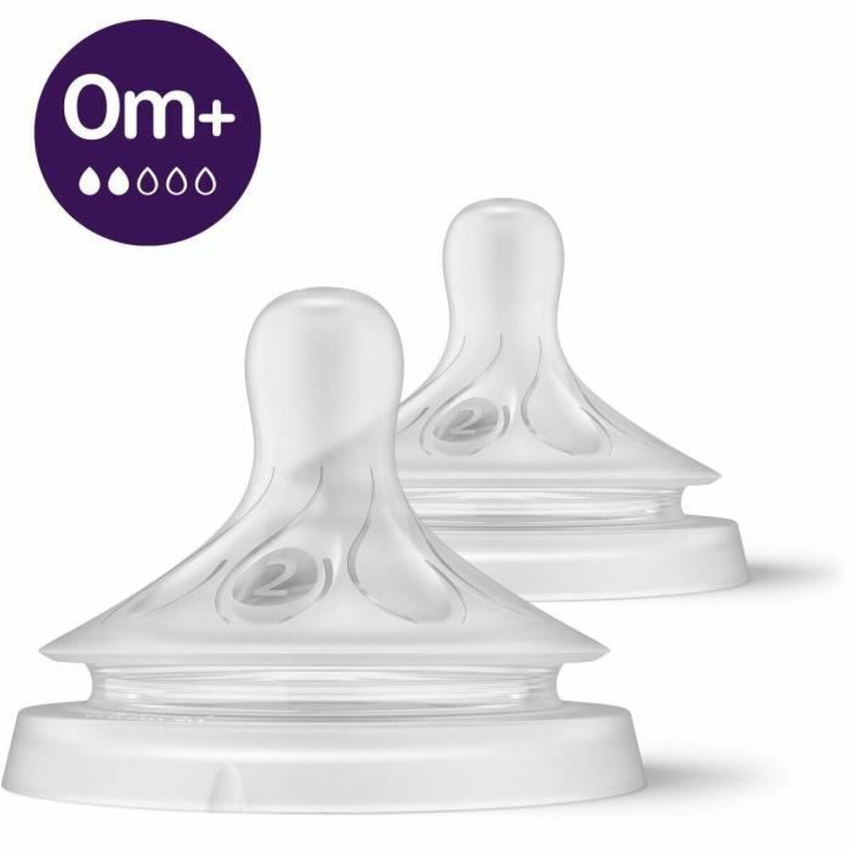 Philips avent tettarelle a risposta naturale 0m+ set di 2 tettarelle senza bpa