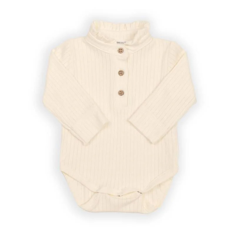 Bamboom Body Maniche Lunghe con Colletto Volant Warm White