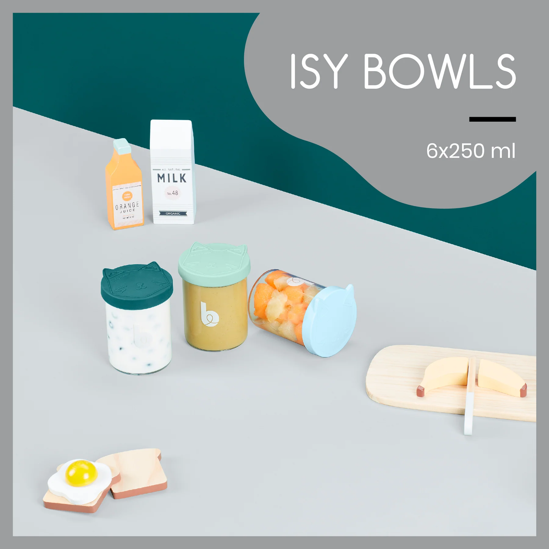 Babymoov Contenitori in Vetro Isy Bowls 6 pz - immagine 2